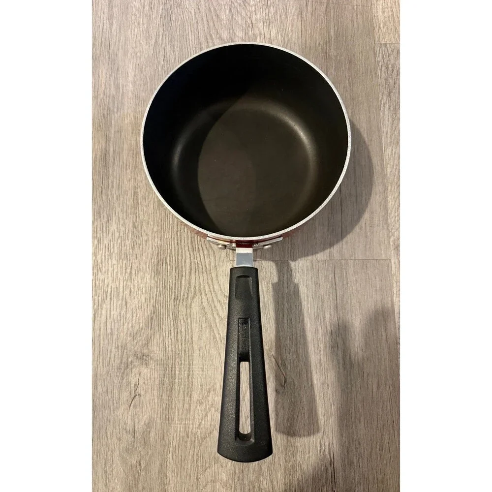 Tramontina 5 Piece Non-Stick Cookware Set, Champagne/ Red + 1 Pc Werever as gift